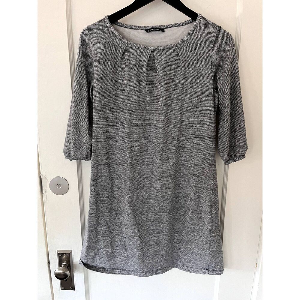 Womens Marimekko Stretch Cotton PISKU 3/4 Sleeve Tee Shirt Dress Dress Size S